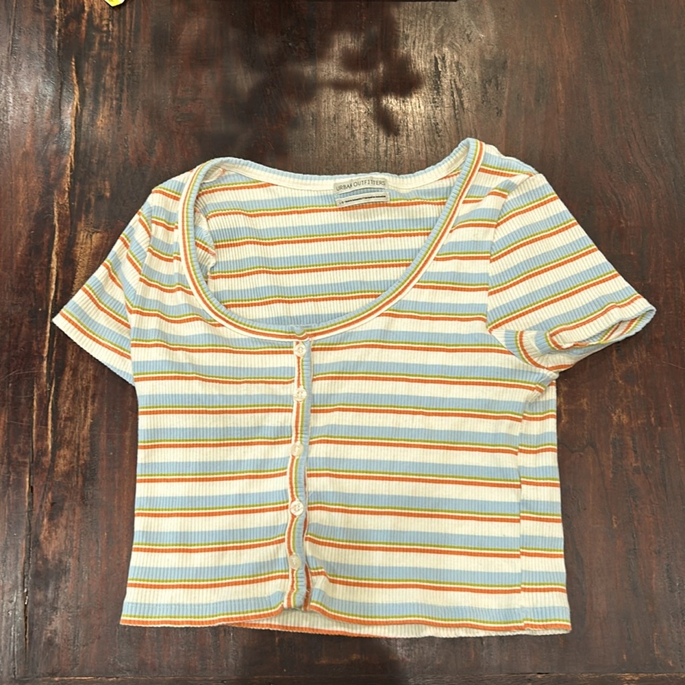 Urban Outfitters Multicolored striped crop